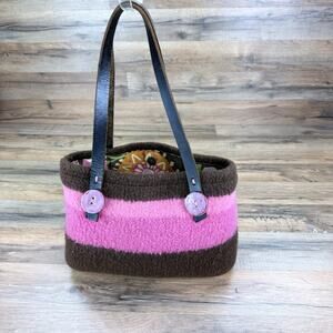 Avalon HandKnit Fashion Wool Tote Bag Multicolor Made in Maine